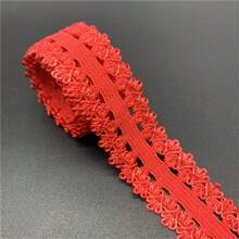2yards/Lot 20mm Lace Elastic Ribbon Fold Over Spandex Elastic Band For Sewing Lace Trim Waist Band Garment Accessory