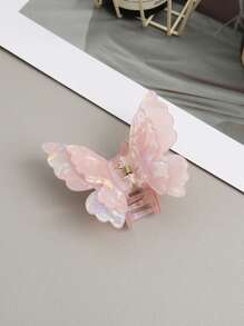 1pc Cute Street-Style Vintage Palace Elegant Acrylic Hair Claw With Double Layer Wings, Gentle Elegant For All Seasons - Multicolor - View 8