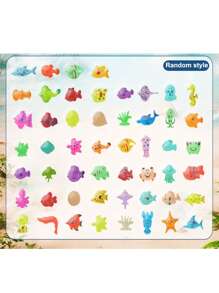 14件套/16件套儿童钓鱼玩具池套装磁性钓鱼池鱼竿钓鱼玩具，夏季户外戏水玩具，复活节彩蛋填充礼物，男孩女孩生日礼物 - 彩色 - 查看 5