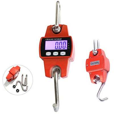SENDERPICK 300KG Profi Digital Hängewaage, LCD Zugwaage Industriewaage Waage Elektronische Digital Kranwaage Ablesbarkeit 0,1kg Wildwaage für Jagd Forstwirtschaft Waage