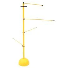 RAINAUT Adjustable Basketball Training Aid - Durable PVC Ball Control Lever, 51.18" Height, Easy Storage & Installation - Yellow+Black - View 7