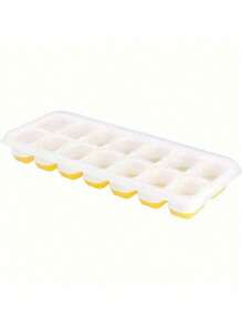 1/2/4pcs Silicone Ice Cube Trays, Easy Release & Flexible, 14-Cavity 4-Color Mixed With Anti-Spill Removable Lids, Stackable With Lid, Kitchen Accessories, Small Kitchen Tools