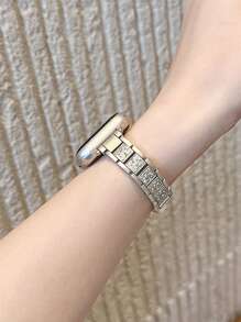 1条全水晶金属表带，兼容38/40/41/42/44/45/46/49毫米表盘，兼容 Ultra/SE/Series 11/10/9/8/7/6/5/4/3/2/1 - 星光色 - 查看 4