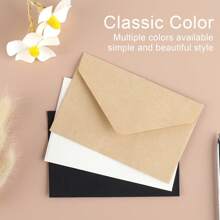 200 Stücke Mini Kraftpapier-Umschläge 4.13" X 2.75" braune Geschenkkarten Einladungen Visitenkarten Mini Grußkarten, Mini-Umschläge, kleine Umschläge, Faltkarten für Geldgeschenke, Dankeskarten, Einladungen Rückkehr zur Schule