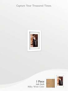 1pc Classic - Style Picture Frame In 5 Sizes (12x16, 11x14, 8x10, 5x7, 4x6 Inches) And 3 Elegant Colors (Matte Black, Milky White, Light Brown Wood - Toned) - Ideal For Living Room, Bedroom & Study Decor - Multicolor - View 27