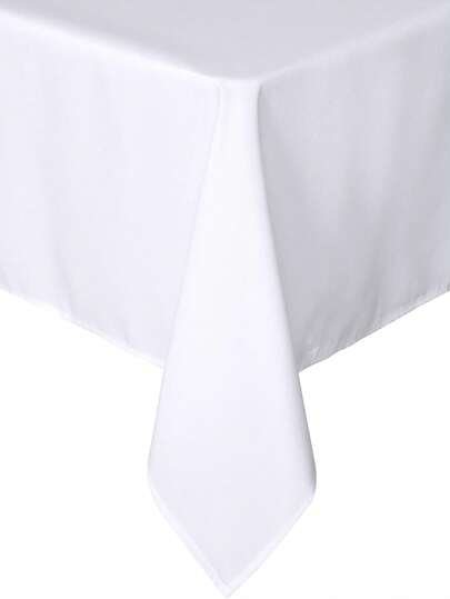 1 pièce Nappe rectangulaire décorative en polyester lavable résistante aux taches et aux faux plis, de couleur unie, de tailles multiples, pour dîner en libre-service, table à manger, table de café, fête, anniversaire, café, banquet, pique-nique, barbecue, intérieur extérieur et utilisation quotidienne