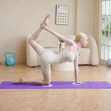 Good Nite 6mm Non-Slip TPE Yoga Mat With Carry Strap, High-Density Exercise Mat For Yoga, Pilates, Home Gym, Fitness Training, Available In Multiple Colors, 183 X 61 Cm, Ideal For Beginners, Men And Women - Single Color - Purple - View 7