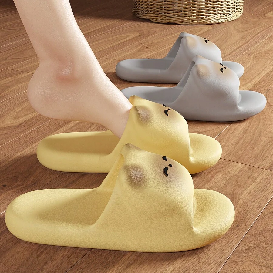 زوج من الأحذية الرائعة، أحذية منزلية هادئة مقاومة للانزلاق للاستخدام في الحمام والمنزل مصنوعة من مادة EVA المريحة، أحذية صيفية وخارجية عصرية وشاملة للعزل، مناسبة للاحتفالات والحفلات والزينة