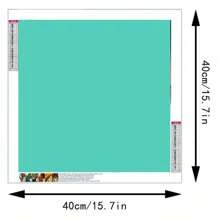 1 件，15.7x15.7 英寸，3D 钻石画套装，动物主题，圆形钻石形状，亚克力 (PMMA) 材料，DIY 老虎马赛克艺术，缝纫用品工艺工具，墙面装饰礼物 - 彩色 - 查看 8