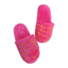 Lymalimoon Pantuflas De Pan Pantuconchas Conchunflas Rosa Cafe Y Blanco - Magenta - Ver 3