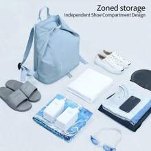 Bolsa de natação com armazenamento zoneado, mochila masculina/feminina, bolsa de praia separada para uso externo, bolsa organizadora de artigos de higiene pessoal à prova d'água para adultos, adequada para natação, fitness, ao ar livre