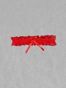 Cinta-liga de Tule Transparente Íntima com Borboleta, Anéis de Renda Elástica para Coxa, Acessórios de Noiva e Casamento, Colar e Braceletes para Perna, para Rave