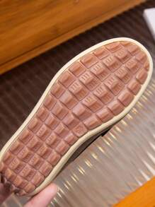 1 Pair Kids Rubber Flat Shoes, Toddler Boys Casual Moccasin Shoes, Classic Fashion Comfortable Soft Non-Slip Slip-On Flat Shoes - Brown - View 6