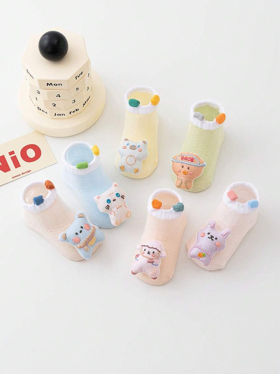 2 Pairs Soft & Breathable Newborn Baby Socks, Lightweight Summer Style, Anti-Slip Sole Design, Ultra-Lightweight Silk-Like, Infant Socks