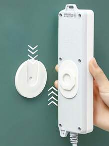 5pcs Power Strip Holder Non-Marking Wall-Mounted Holder Storage Hook Punch-Free Plug Racks Extension Sockets Seamless Power Strip Holder Power Strip Holder With Plug Hook For Organized Cords And Sundries Storage Organized Power Cord Storage Miscellaneous Storage Rack Perfect For Bedroom Kitchen Bathroom Office Home Desk Wall WiFi Router Remote Control Paper Towel Box