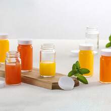 Juego de 8 piezas/6 piezas de botellas de vidrio de boca ancha para líquidos, botellas para tomar jengibre con tapas, envases para zumos de bienestar, botellas de agua cuadradas pequeñas de 4 oz/120 ml para uso en exteriores, a prueba de fugas.