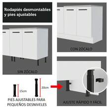 Gabinete Bajo Cocina Madesa Agata 120cm Con Encimera Bb Color Blanco - Blanco - Ver 9