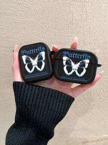 OLISI 蝴蝶幻想蓝牙耳机盒，1 个投影图案时尚休闲斜挎包，教师节、情人节、生日、圣诞节的完美礼物，兼容 Apple Pro/Pro2 防震耳机保护盒，兼容 4 - 黑色 - 查看 8