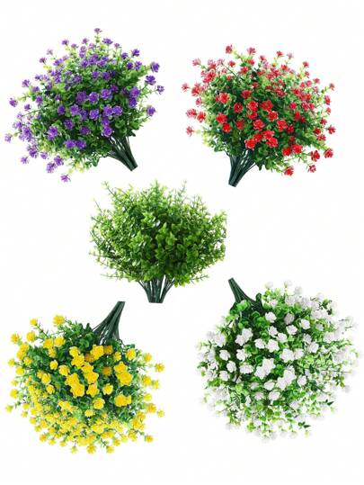 1/2 Bundle Artificial Flowers For Outdoor Decor, Fake Flowers Realistic UV-Resistant Artificial Plants Suitable For Garden, Patio, Porch, Window Box, Home Interior And Exterior Decoration