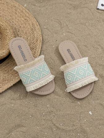 2025新款女童外穿拖鞋夏季小女孩编织拖鞋韩版露趾公主风拖鞋