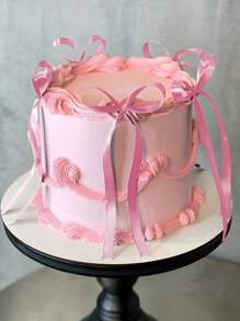 24pcs Pink Bow Cake Decorations, DIY Bow Cake Decorating Supplies, Birthday Party Decor, Anniversary Birthday Wedding Cake Decor, Holiday Gift Decor, Baking Cake & Dessert Bow Decor, Party Favors, Birthday Party Table Decor - Pink - View 8