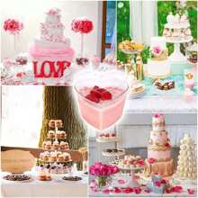 Heart Shaped Dessert Cups With Spoons Mini Plastic Dessert Shooter Cups Transparent Container Box Love Food Storage Box For Wedding Parfait, Cheesecake, Mousse, Appetizers, Jello Shot And Puddings Disposable Or Reusable (Optional 5 Pcs Spoons Set)