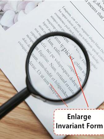 1pc/5pcs Portable 5X Magnifying Glass For Children, Kindergarten Students, Seniors, High Definition Hand-Held Magnifier