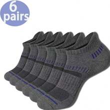 1/6/10 Pairs Men's Low Cut Ankle Socks With Striped Decoration, Lightweight, Comfortable, Breathable For Daily, Casual And Sports Wear, Fall - Multicolor - View 5