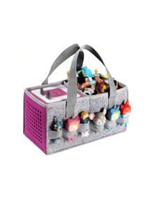 1pc Storage Bag,Carry Case Compatible With Toniebox Starter And Tonies Figurines, Home Outdoor Hand Bag For Tonies Audio Player And Dolls, Large Space For Audio Accessories - Multicolor - View 2
