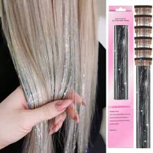 6 Stücke glänzende Haarmetall Band Clip Perücken Stück Glitzer Band Haar Party Fokus Delikates Auffälliges Geschenk Schönes Haaraccessoire Geschenk für Mädchen