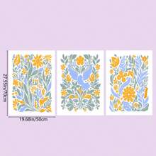 3PCS Flower Wall Arts Canvas Printi Schilderij - Frameloze Olieverfschilderij Poster, Botanische Kunst Olieverfschilderij Poster, Slaapkamer Muurkunst, Woonkamer Muurdecoratie, Eetkamer Muurdecoratie, Keuken Decoratief, Studeerkamer, Gang, Slaapzaal Decoratie, Ideaal Cadeau Voor Vrienden, Muurkunst, Muurdecoratie, Huisdecoratie, Kamerdecoratie Canvas Schilderij, Posters,