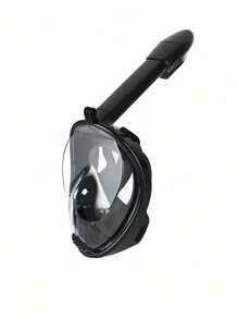 1 Set Full Face Snorkel Mask, Comes With 1 Pair Of Ear Plugs, Utilizes Latest Dry Top System, Foldable 180 Degree Panoramic Snorkel Mask With Camera Mount, Breathing, Anti-Leak And Anti-Fog Adult Snorkeling Gear, Beach Essentials, Beach Accessories, Pool Float