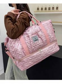 1 pieza Bolsa de viaje de tela con velas mejorada, bolsa de fitness, bolsa de fin de semana, bolsa de mano de gran capacidad y duradera