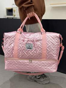 1 pieza Bolsa de viaje de tela con velas mejorada, bolsa de fitness, bolsa de fin de semana, bolsa de mano de gran capacidad y duradera