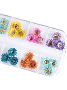 36朵雏菊仿真花美甲装饰 3D菊花婚礼美甲假花美甲用品美甲饰品美甲配件美甲宝石 - 彩色 - 查看 6