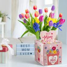 FZZ Pink Mother's Day Money Box, Party Decoration Gift Box, Mother's Day Gift Cash Surprise Money Gift Box
