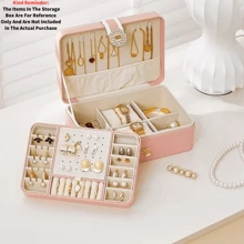 1 件大容量珠宝收纳盒，适用于项链、耳环、戒指、手镯等配饰