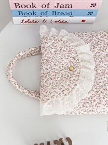 1 pieza Bolsa para Tableta con patrón floral rosa de 11 pulgadas, Bolsa de ordenador colorida y linda, Funda protectora, Bolsa pequeña para documentos, Funda para portátil, Bolsa de transporte para computadora portátil de 11 pulgadas, Cubierta portátil para tableta compatible con iPad Air 4, Pro 11, Mini 5, iPad y compatible con Samsung a prueba de golpes de 9 a 11 pulgadas