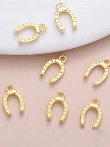100pcs/30pcs Exquisite Horseshoe Pendant For Women Bracelet Necklace Jewelry Making - Multicolor - View 2