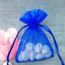 10/50/100pcs Gift Packaging Bags, Multi-Color Organza Candy Bags, Tableware, Size: 7*9CM, Various Holiday Party Packaging Supplies, Festival Home Decor