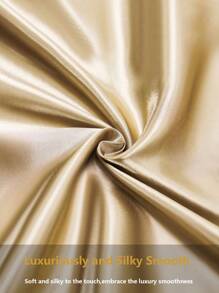 1pc Premium Gold Silky Satin Envelope Pillowcase Pillow Covers Without Filling,Soft Breatheable Wrink-Free Better For Hair Skin Sleep Domitory Bedding Back School Bedding