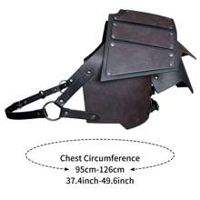 Medieval Shoulder Armor, Viking Style, Retro Middle Ages Knight Shoulder Pauldron, Suitable For Cosplay, Masquerade Parties - Coffee - View 3