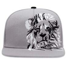 1pc Fashionable Lion Embroidery Unisex Adjustable Baseball Cap, Casual Hip Hop Snapback Hat For Outdoor, Beach, Party, Suitable For Spring, Summer, Autumn And Winter - Lion - View 2