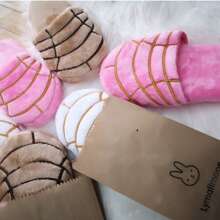 Lymalimoon Pantuflas De Pan Pantuconchas Conchunflas Rosa Cafe Y Blanco - Vainilla - Ver 5