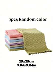 5/10 Stücke wiederverwendbare Reinigungstücher, für Küche, Spiegel, Glas, Geschirr, Bildschirme und Autofenster Reinigung, langanhaltend Reinigungsmittel und -utensilien, zufällige Farben, Reinigungszubehör, Haushaltshilfen, Raumdekor, können verwendet werden, um Ölflecken, Müll usw. zu vermeiden, geeignet für Küchen, Restaurants, Partys, Zusammenkünfte, Reisen, Geschenke für die Familie, Haushaltsgeschenke