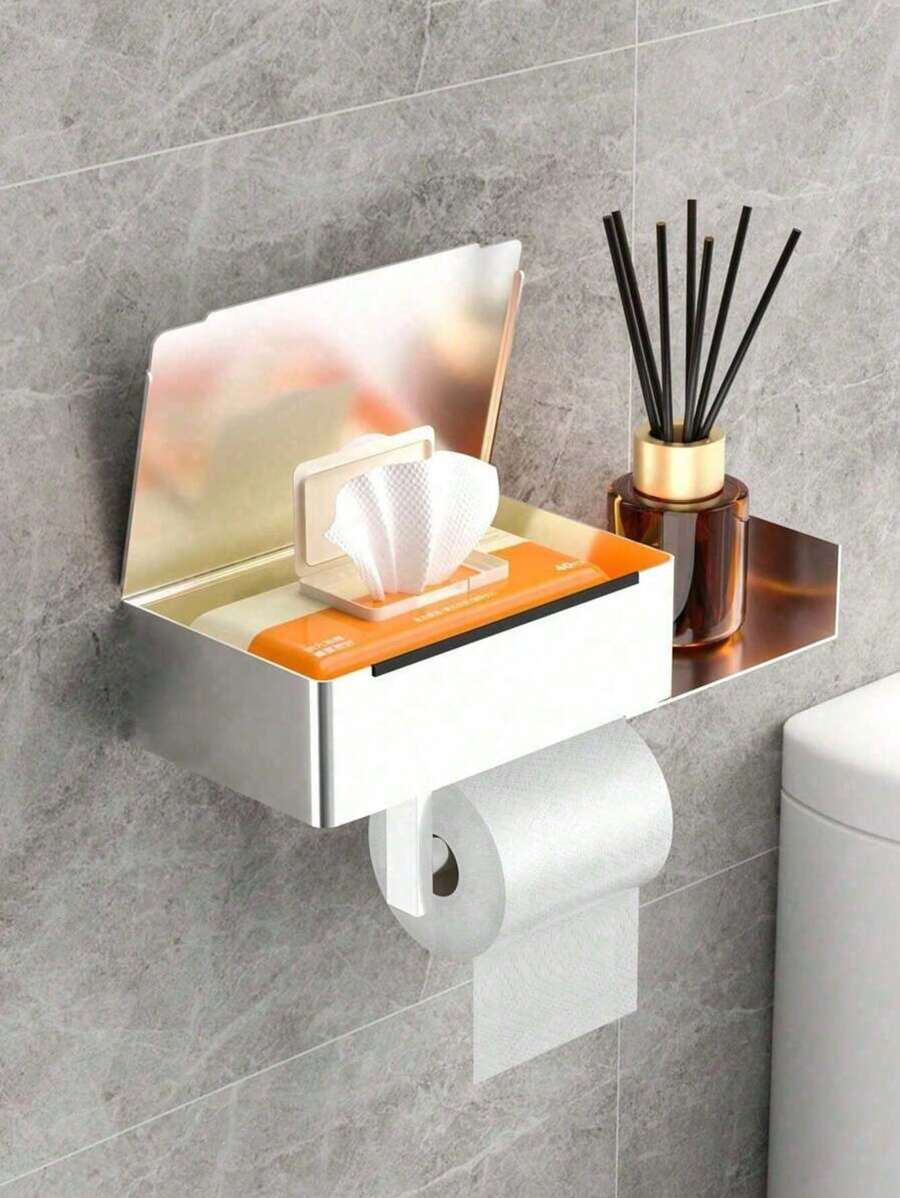 Giá để giấy vệ sinh Giá để đồ trong phòng tắm Giá để giấy cuộn treo tường nhà tắm Giá để điện thoại Giá để giấy cuộn không cần khoan Giá để khăn lau treo tường cho phòng tắm Giá để khăn lau có thể xả được - Nhiều màu - Xem 1