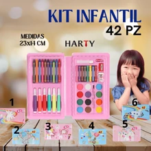 SET DE 42 Y 68 PZ DE PINTURA INFANTIL, LOS MODELOS A,B,C,D SON DE 68PZ. LOS MODELOS 1,2,3,4,5,6 SON DE 42PZ, JUEGO DE PINTURAS PARA NIÑOS, SET DE HERRAMIENTAS DE PINTURAS, LAPICES DE COLORES, ACUARELAS, PLUMONES, CRAYOLAS, GOMA, SACAPUNTAS, REGLA, JUGUETE PARA NIÑOS, REGALOS PARA NIÑOS, PAPELERIA, JUEGO DE DIBUJO - 1 - Ver 1