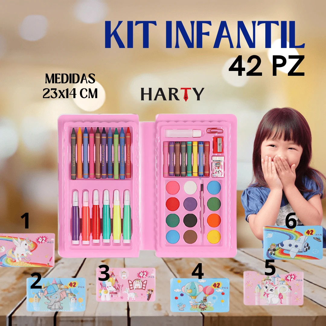 SET DE 42 Y 68 PZ DE PINTURA INFANTIL, LOS MODELOS A,B,C,D SON DE 68PZ. LOS MODELOS 1,2,3,4,5,6 SON DE 42PZ, JUEGO DE PINTURAS PARA NIÑOS, SET DE HERRAMIENTAS DE PINTURAS, LAPICES DE COLORES, ACUARELAS, PLUMONES, CRAYOLAS, GOMA, SACAPUNTAS, REGLA, JUGUETE PARA NIÑOS, REGALOS PARA NIÑOS, PAPELERIA, JUEGO DE DIBUJO - 1 - Ver 1