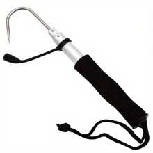 Stainless Steel Telescopic Fishing Gaff - Universal Retractable Sea And Ice Fishing Spear Hook With Comfort Grip Handle