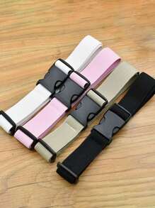 1 pieza Cinturón elástico ajustable, 1 pieza Cinturón con hebilla elástica ajustable de moda y sencillo, Accesorios